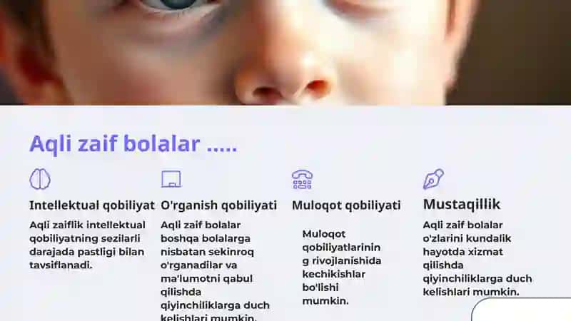 Aqli zaif bolalar: muammo va yechimlar 4