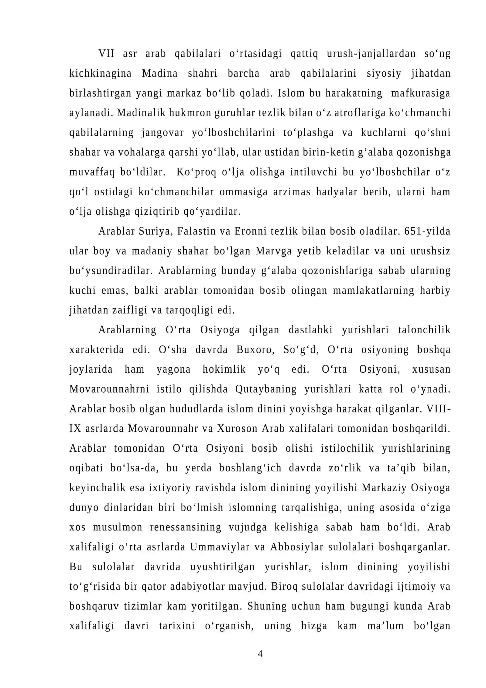 Arab Xalifaligining Shakllanishi va Boshqaruv Tizimi 4