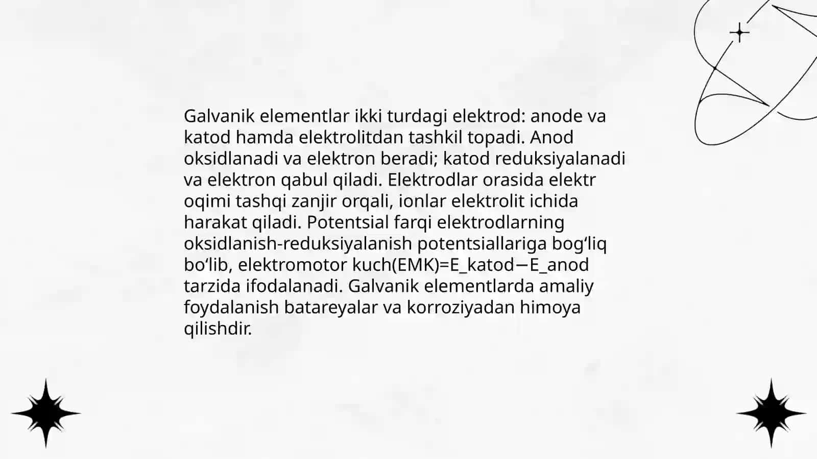 Elektirokimyo. Kimyoviy kinetika. Kataliz 4