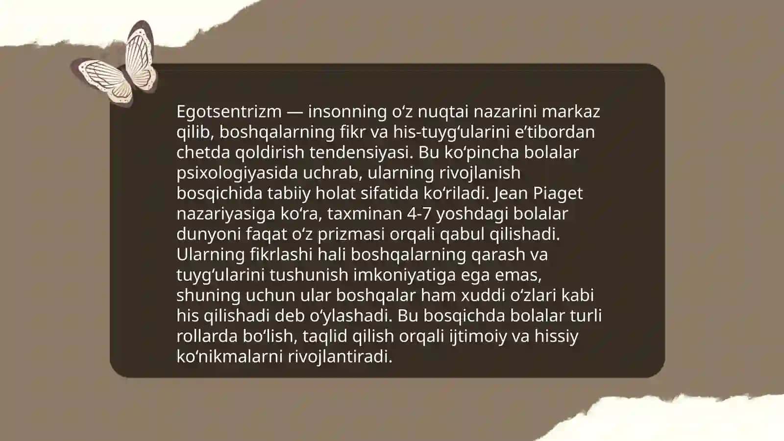 Egotsentrizm tushunchasi 4