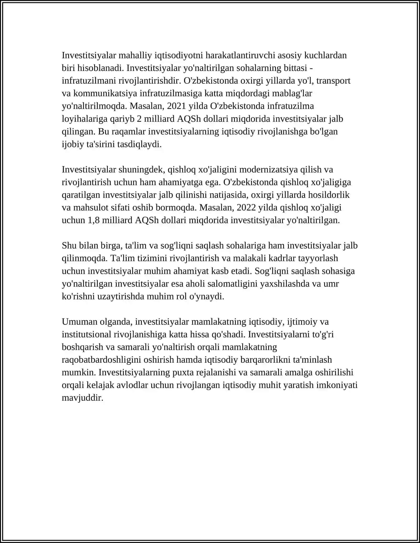 INVESTITSIYALAR NAZARIYASI 4