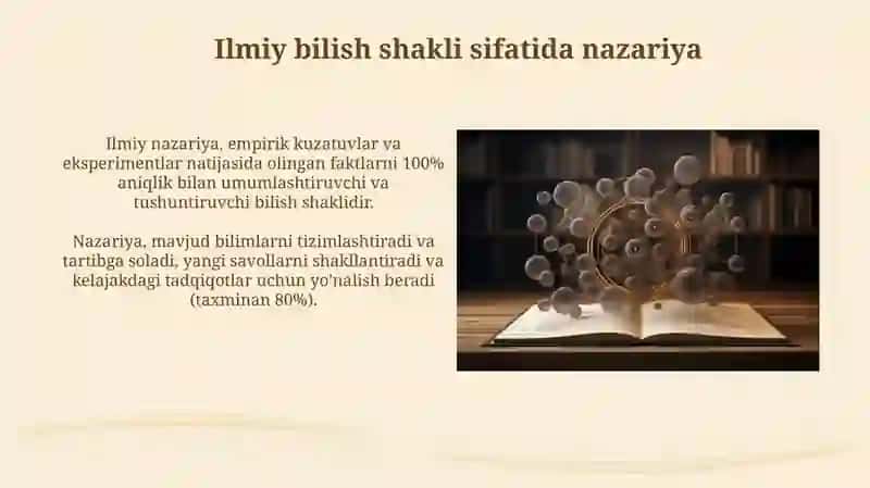 Ilmiy nazariy va ilmiy bilim shakli sifatida 4