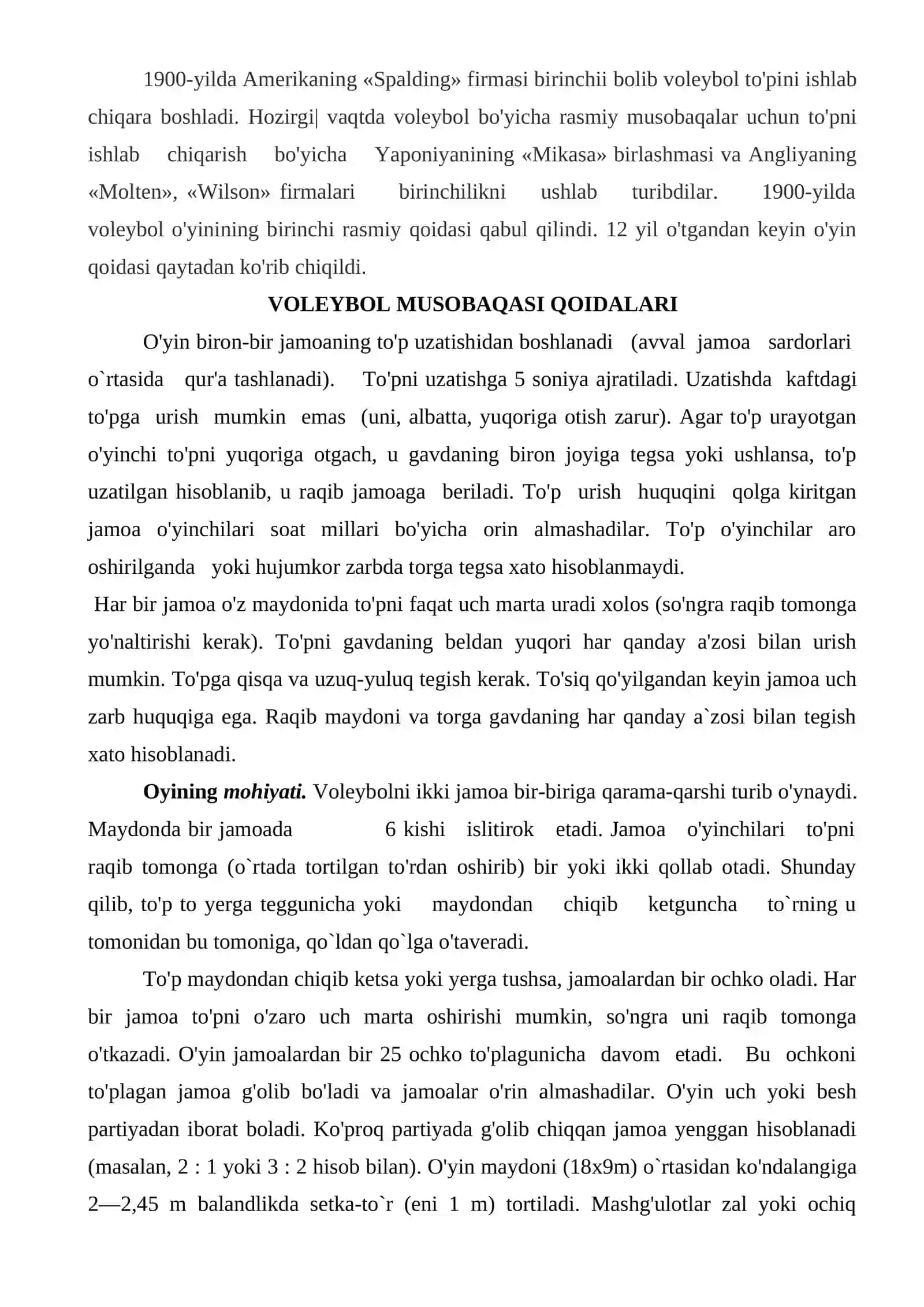 VOLEYBOLNING KELIB CHIQISH TARIXI 4