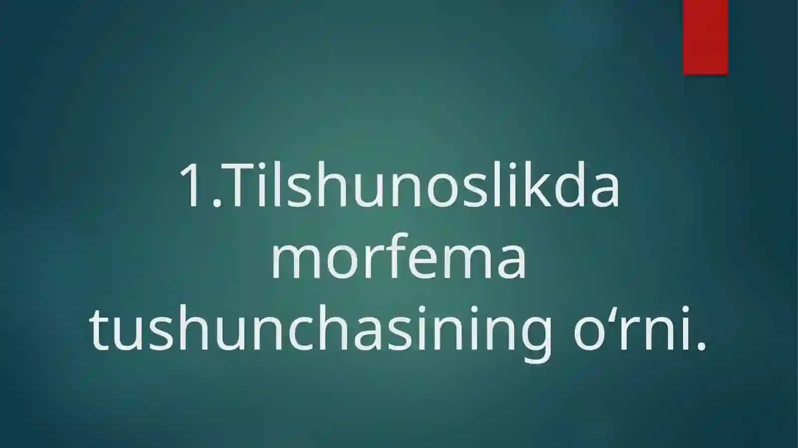 MORFEMA HAQIDA UMUMIY TUSHUNCHA 4