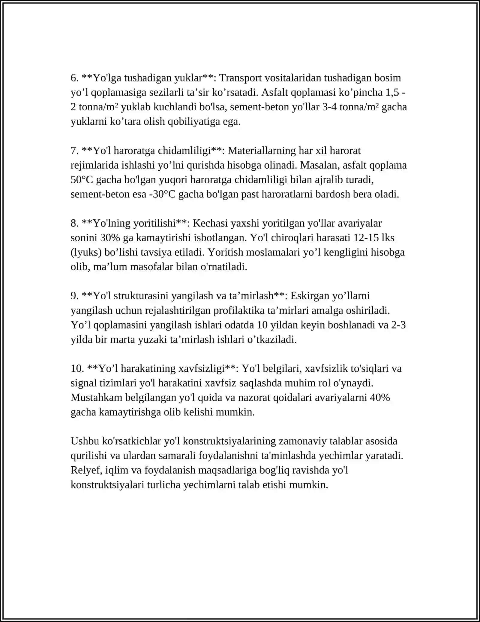 Yo'l konstruktsiyalari asoslari 4