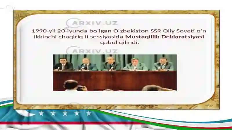 Mustaqil O‘zbekiston Respublikasining tashkiltopishi 4