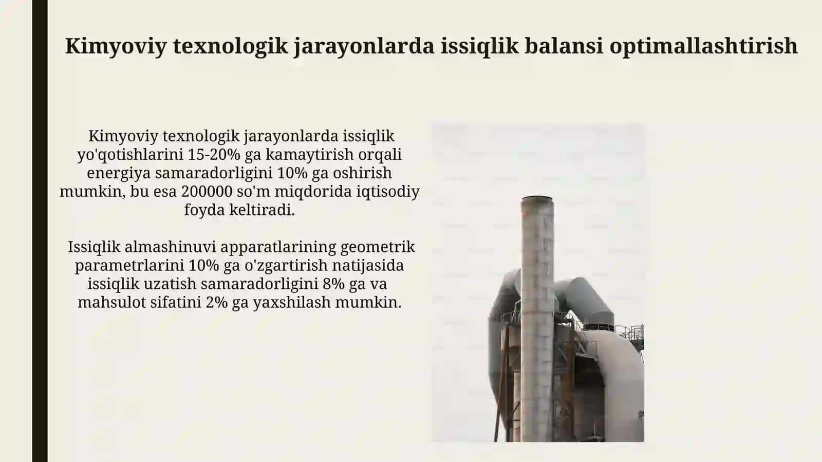 Kimyo texnologik jarayonlar issiqlik xisobi 4