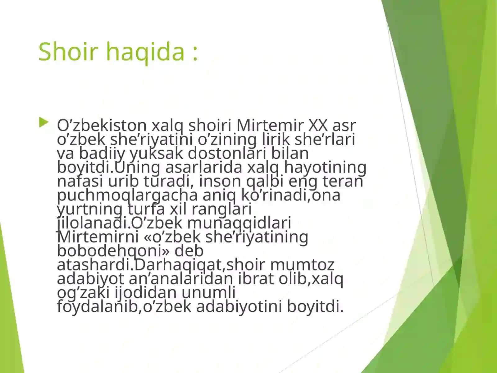 Mirtemirning Hayoti va Ijodi 4