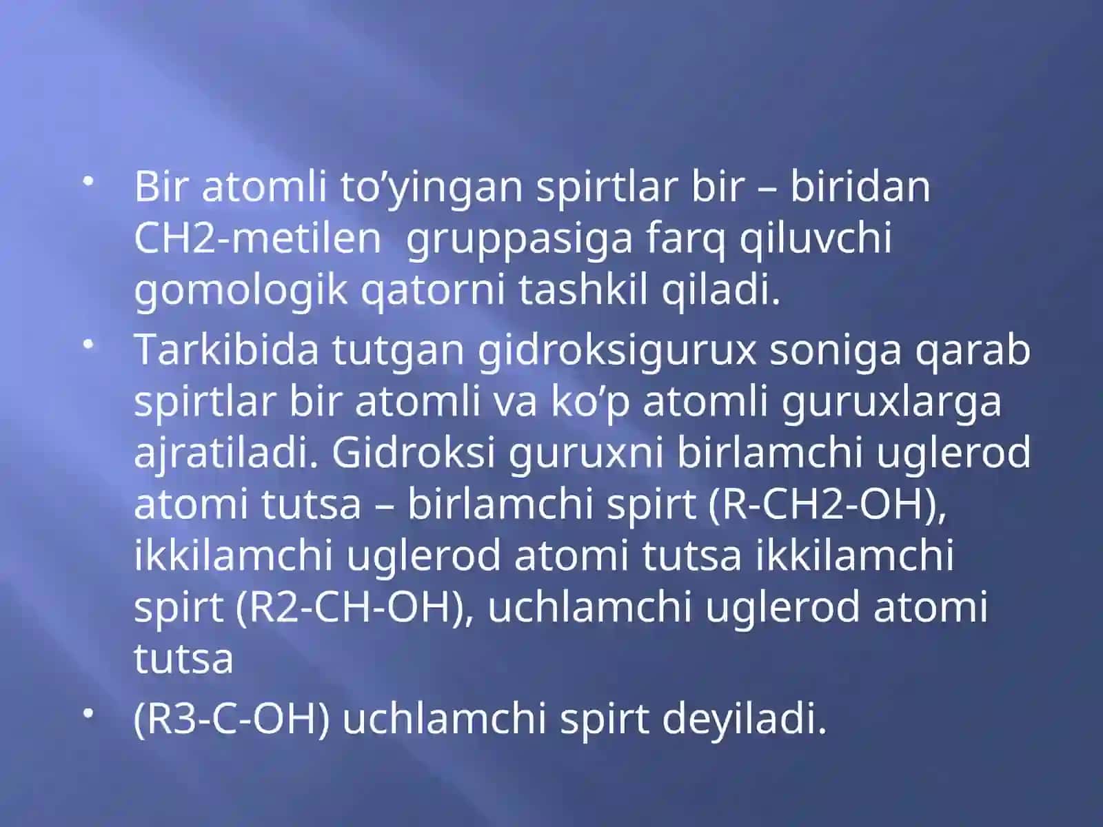 SPIRTLARNING NOMLANISHI VA IZOMERIYASI 4