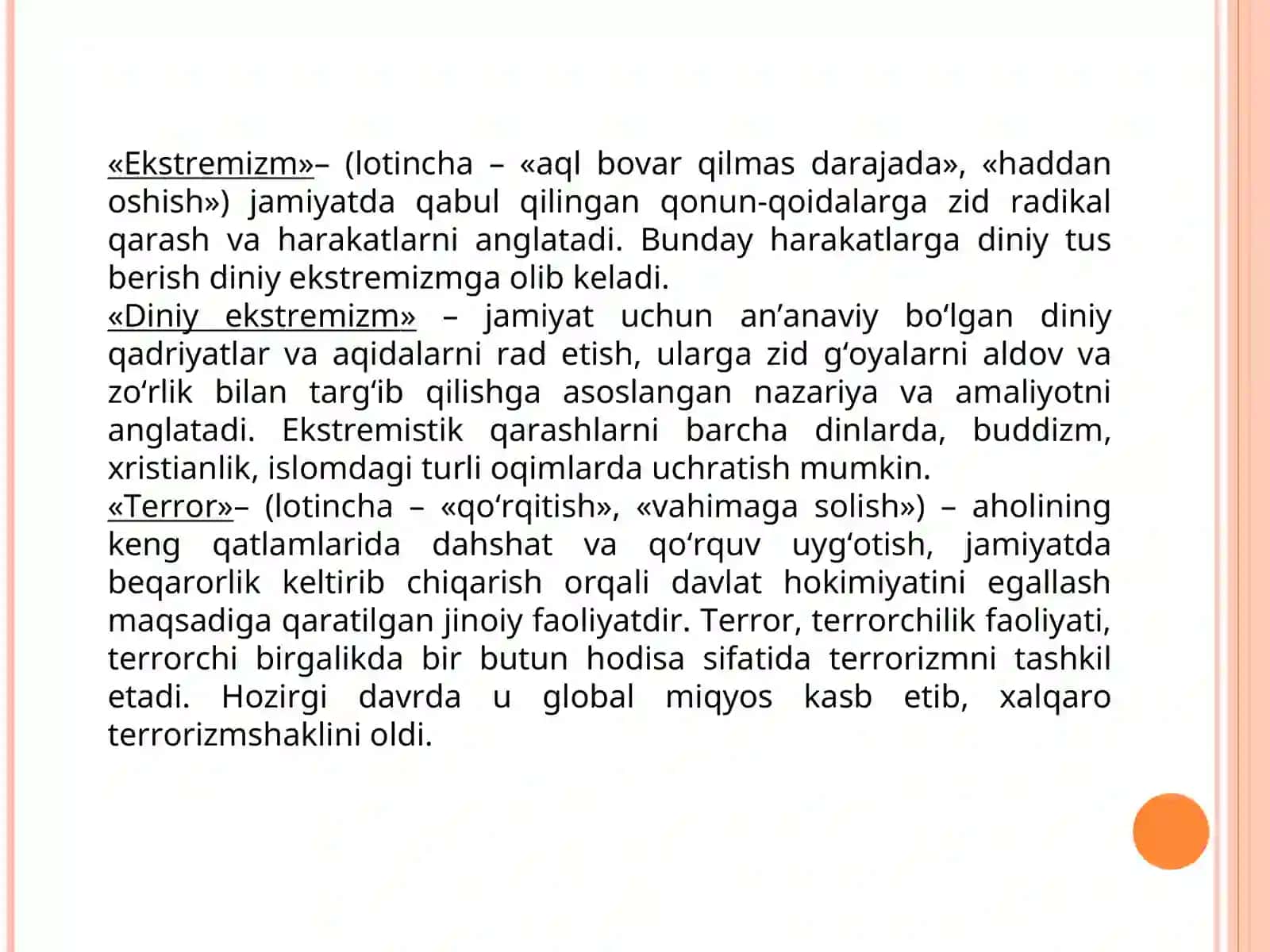 Diniy ekstremizm va terrorizmning oldini olish 4