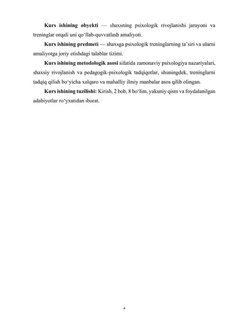 Shaxsga psixologik treninglarning ta'siri. 4