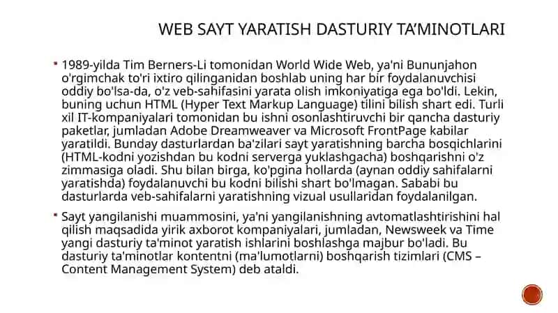 Web saytlarni yaratishda Joomla – CMS texnologiyasini qo’llash 4