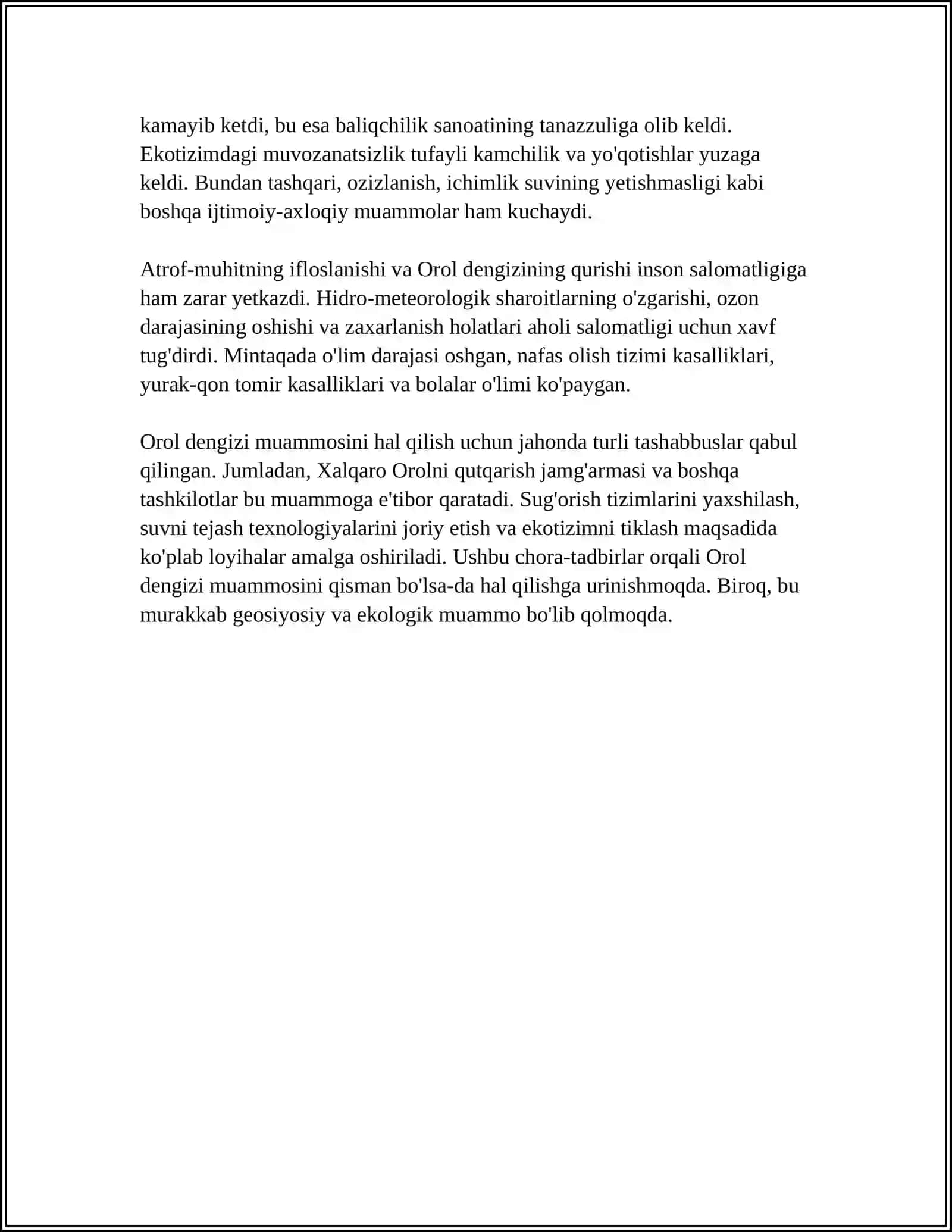 OROL FOJIAYSI VA UNING GLOBALLASHUVI 4