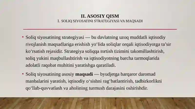 SOLIQ SIYOSATI ISLOHATLAR VA XALQARO AMALIYOT 4
