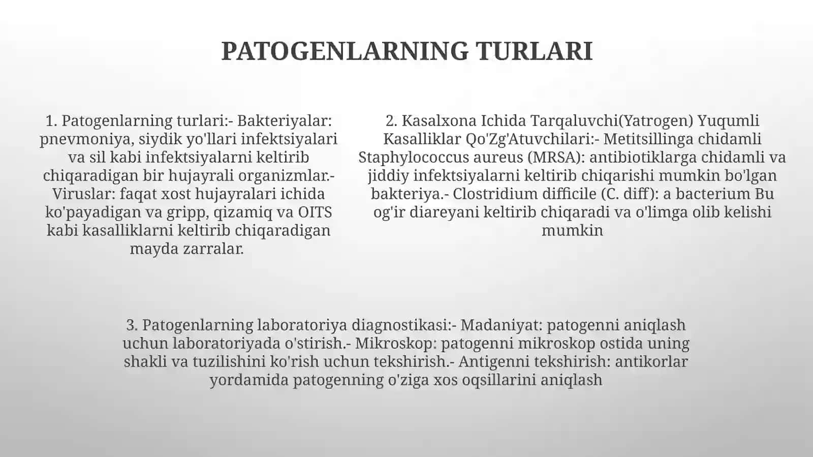 Kasalxona Ichida Tarqaluvchi(Yatrogen) Yuqumli Kasalliklar Qo‘Zg‘Atuvchilari Va Ularni Laboratoriya Tashxislari 4
