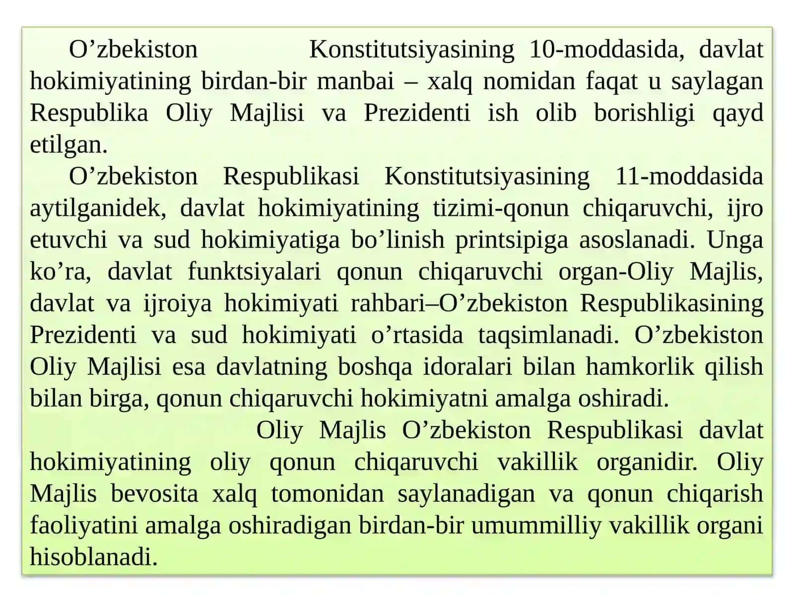 O’zbekiston Respublikasi Oliy Majlisining 4