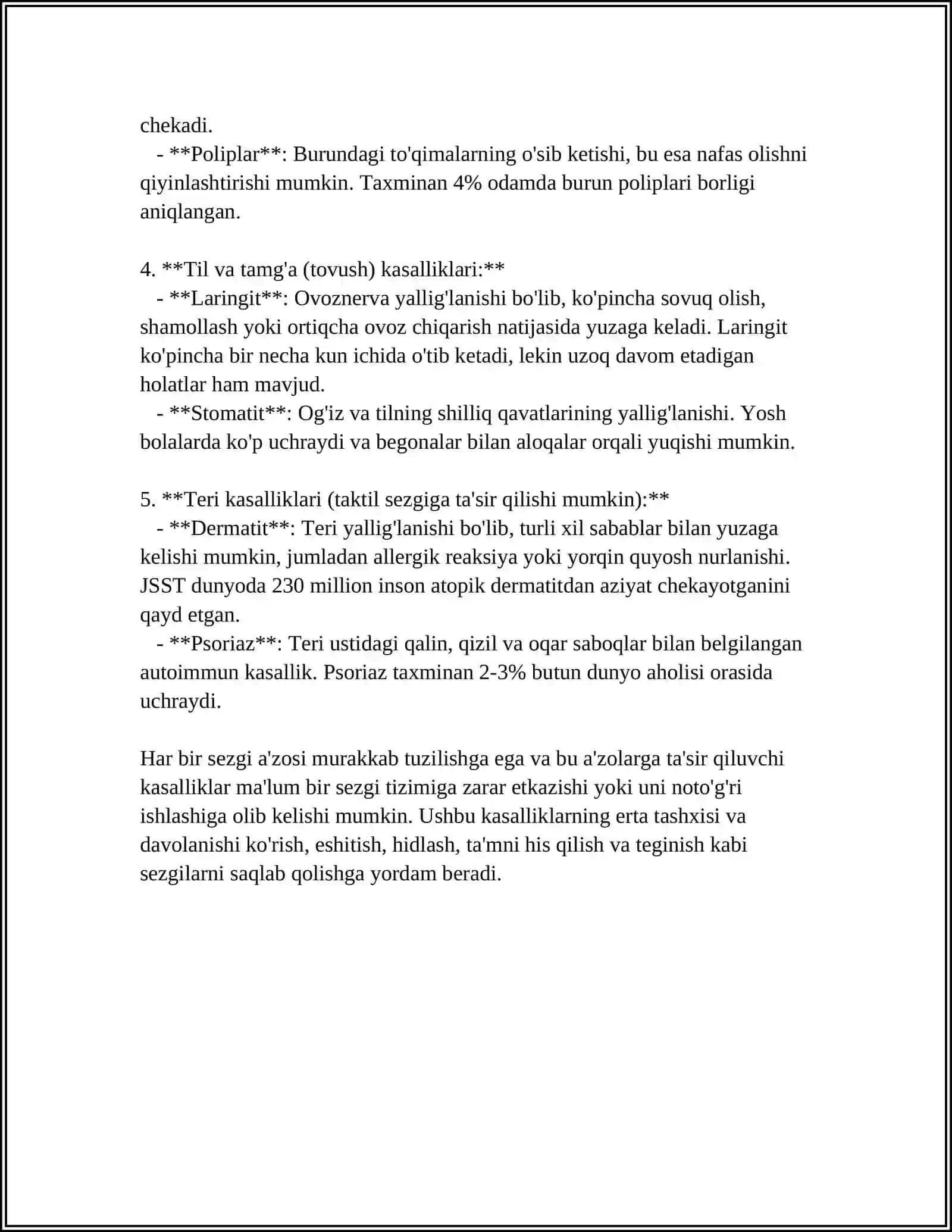 YORDAM SEZGI A'ZOLARI KASALLIKLARIDA 4