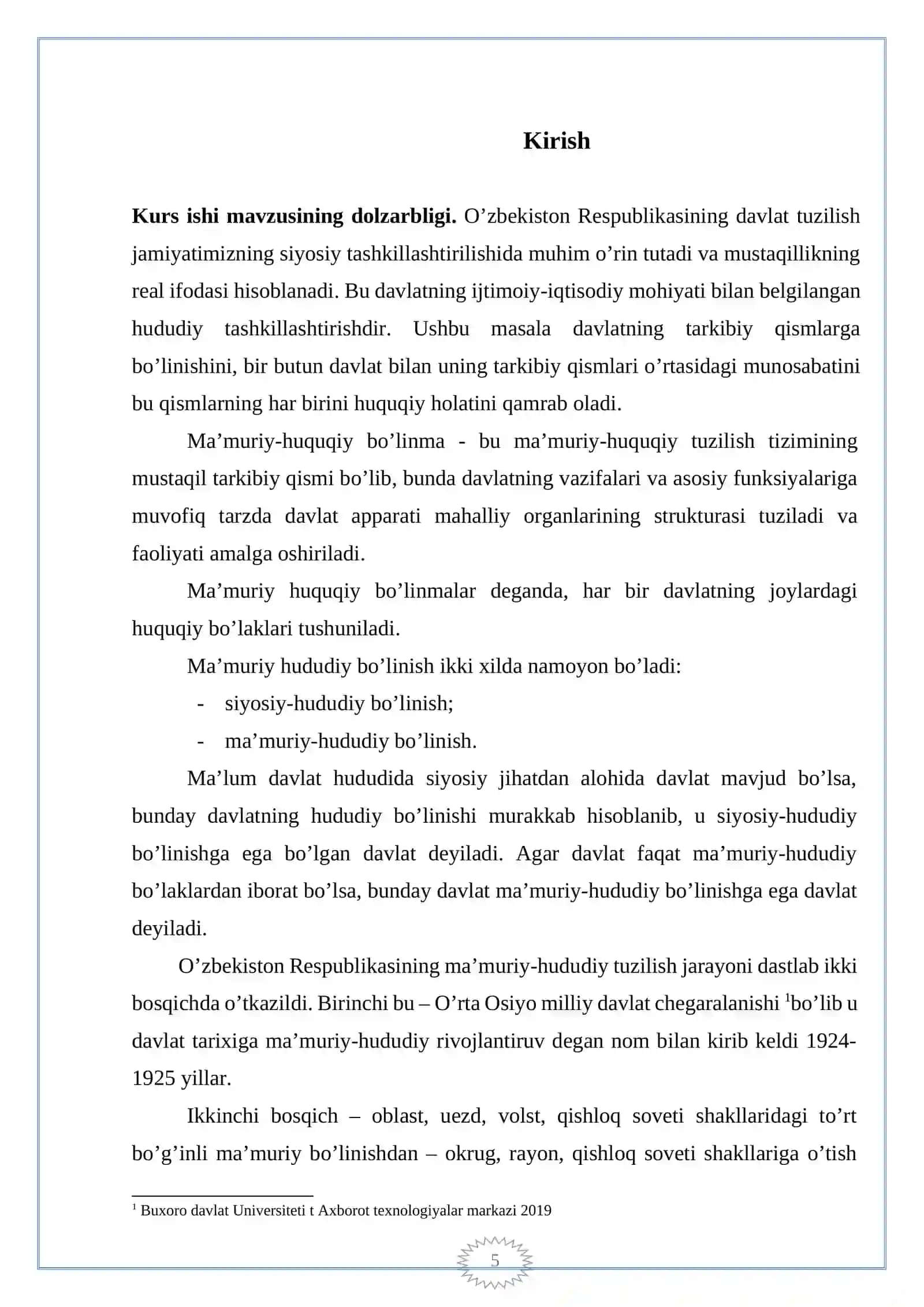 O’zbekiston Respublikasining Ma’muriy-Hududiy Tuzilishi 4