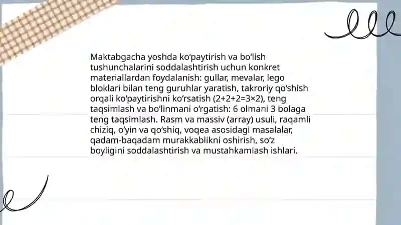 Arifmetik amallarni hisoblash metodikalari 4