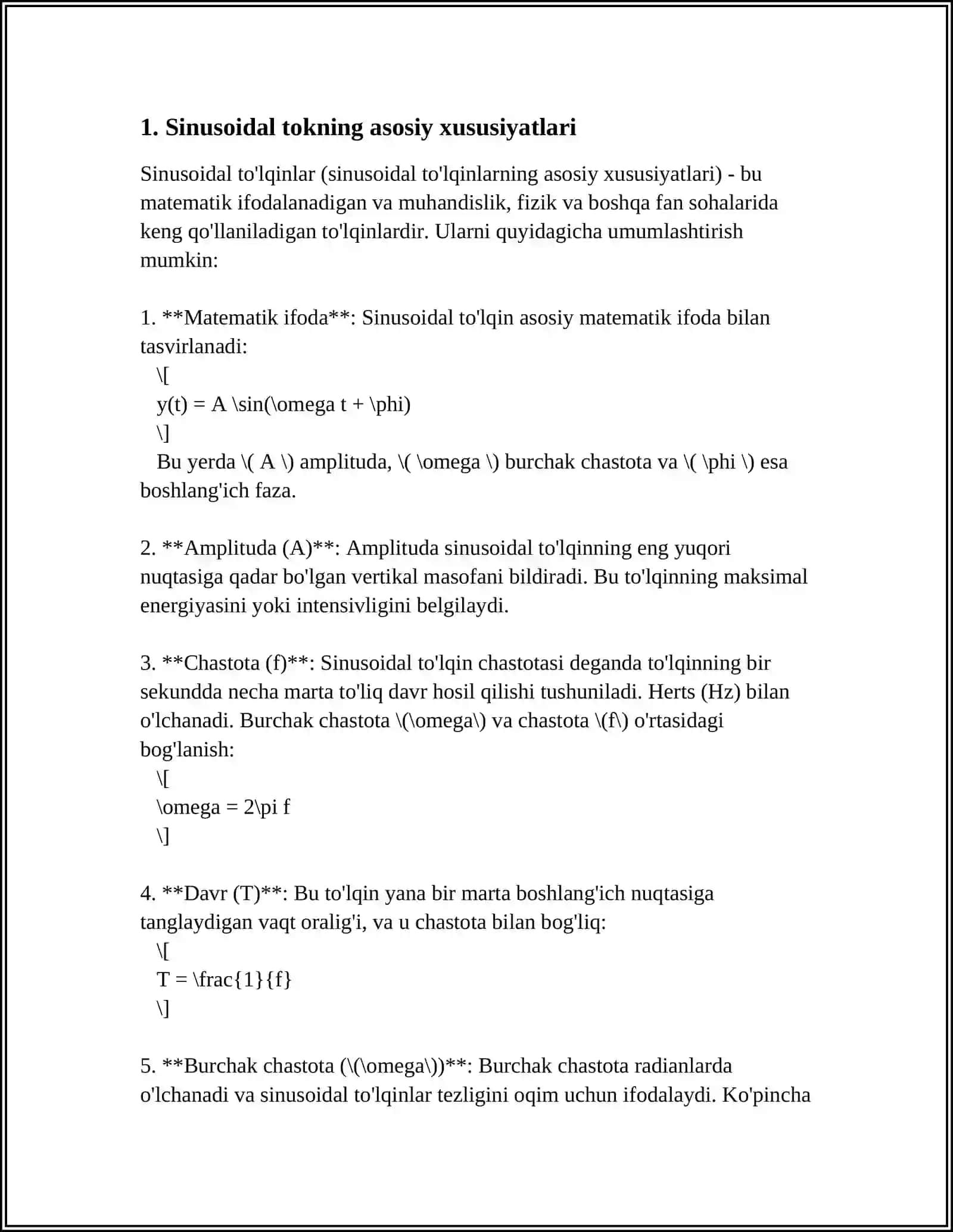 SINUSOIDAL TOK 4