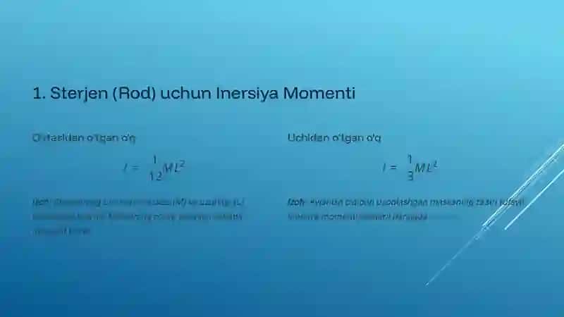 Inersiya momenti: Tushuncha va Ahamiyati 4