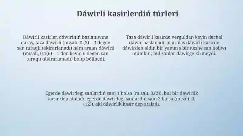 Dáwirli kasirler 4