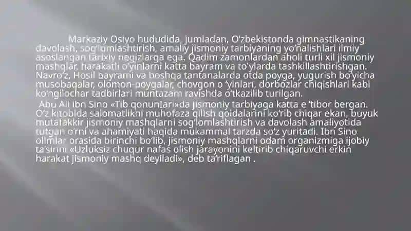 Gimnastika sida qilgan mustaqil ishi 4