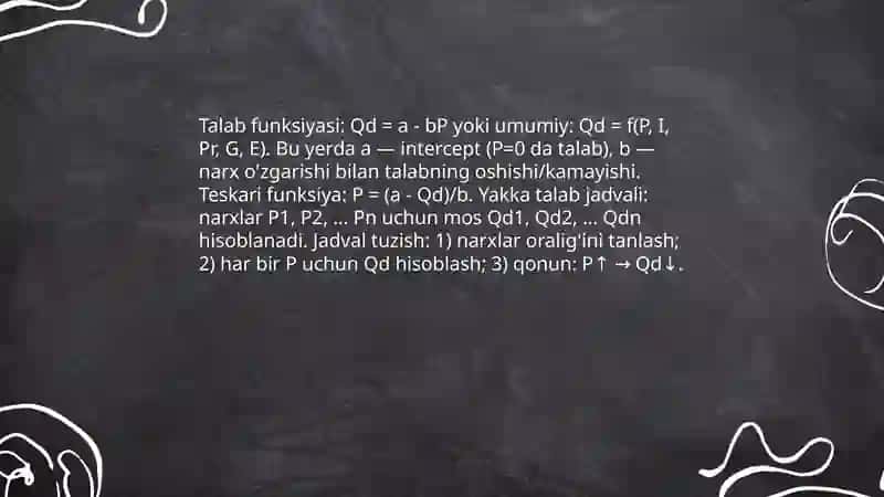 Yakka bozor talabi 4