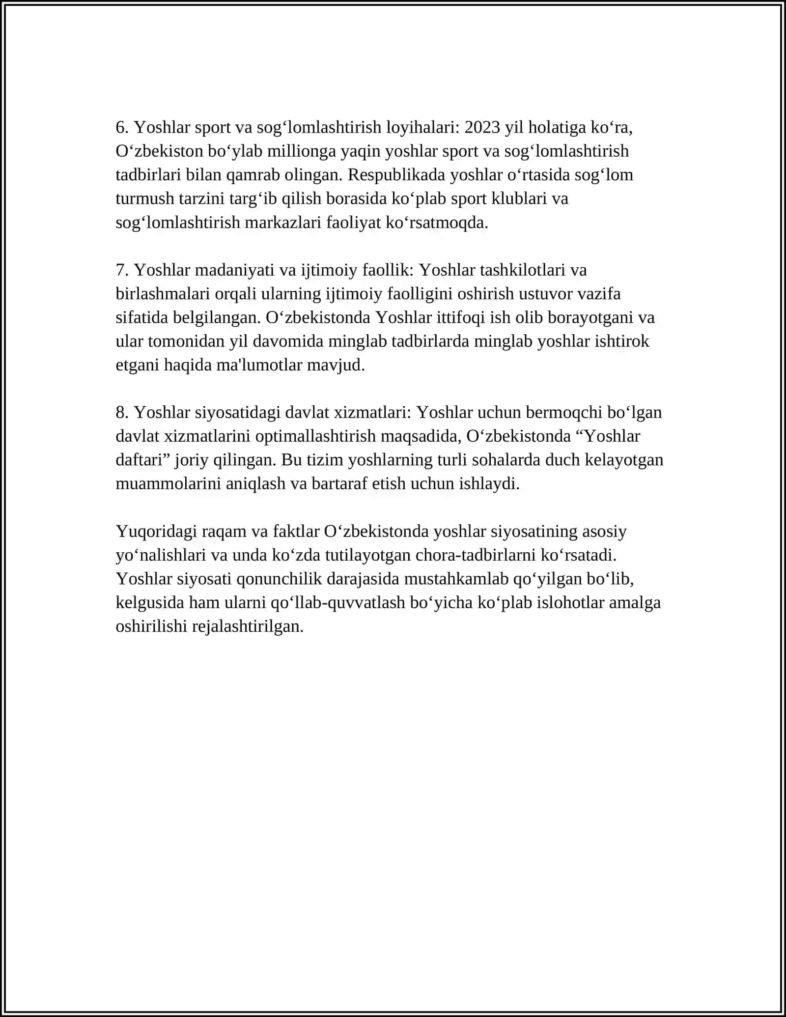 ÒZBEKISTONDA YOSHLARGA OID DAVLAT SIYOSATI 4