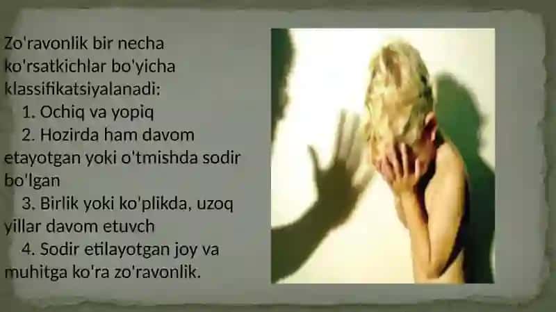 Bolalar zo'rlanishlari muammolari 4