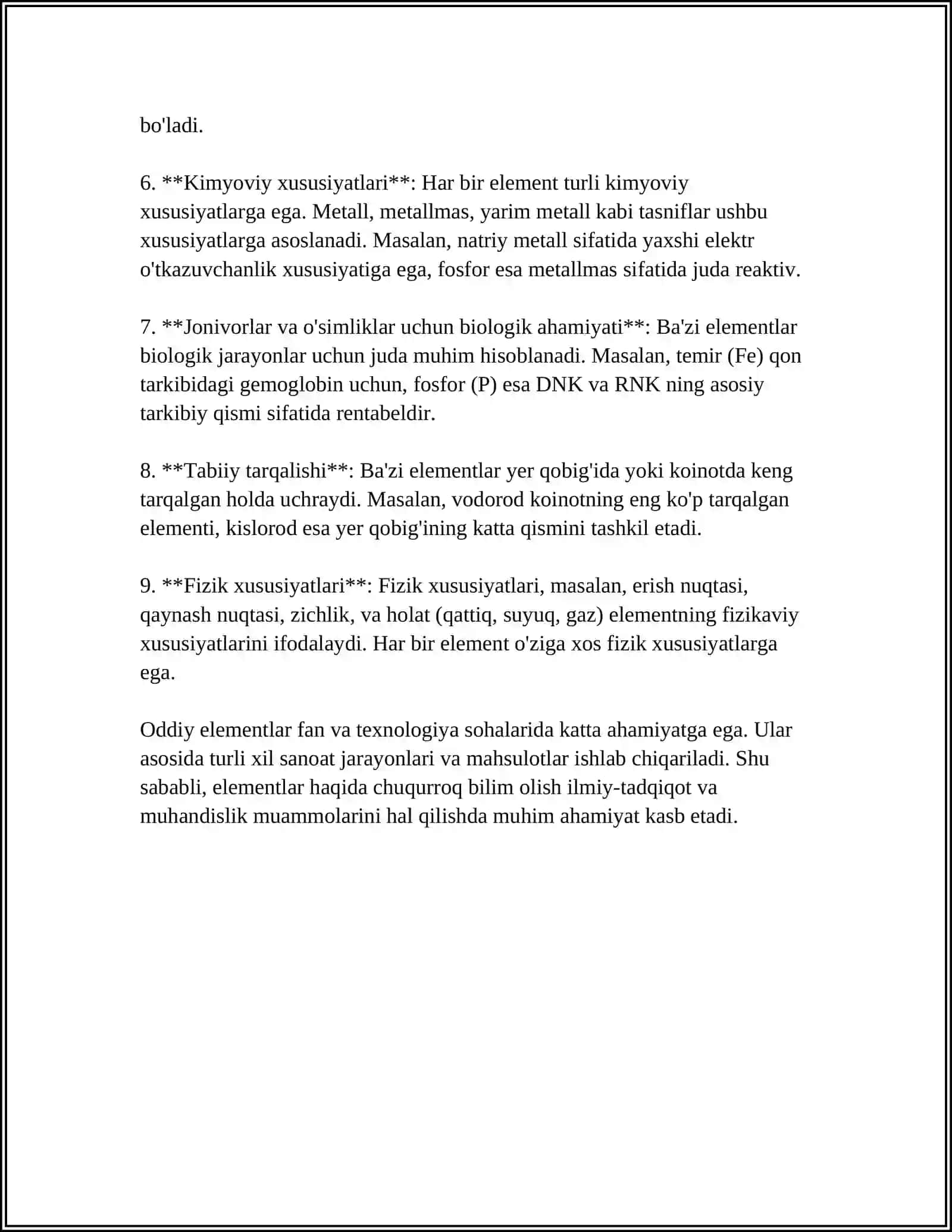 ODDIY ELEMENTLI TTM 4