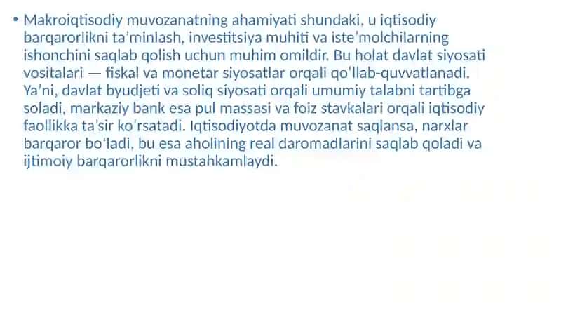 AD-AS modelida makroiqtisodiy muvozanat 4