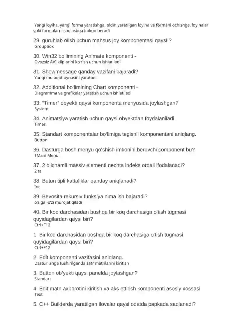 Standart komponentalar 4