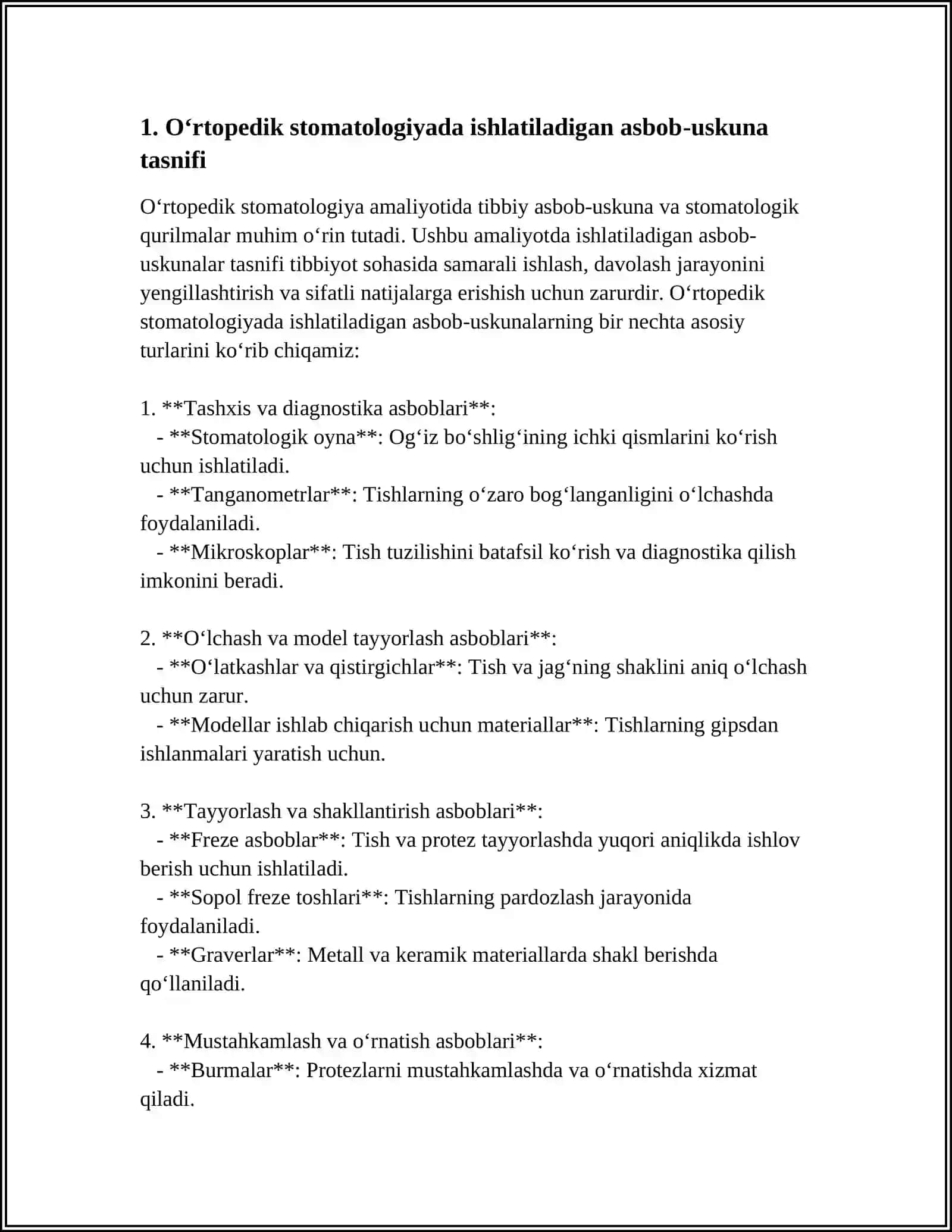 ORTAPEDIK STAMATALOGIYA AMALIYOTIDA QOLLANILADIGAN TIBBIY ASBOB USKUNALAR 4