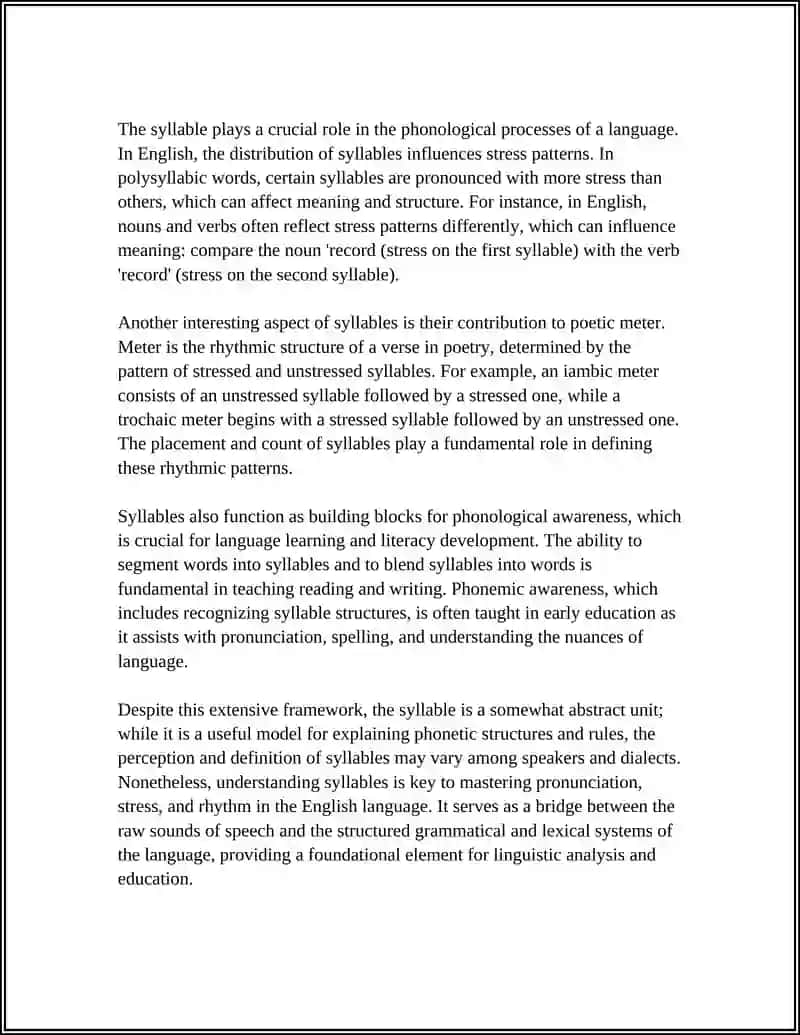 Revision of Syllables and Word Stress 4