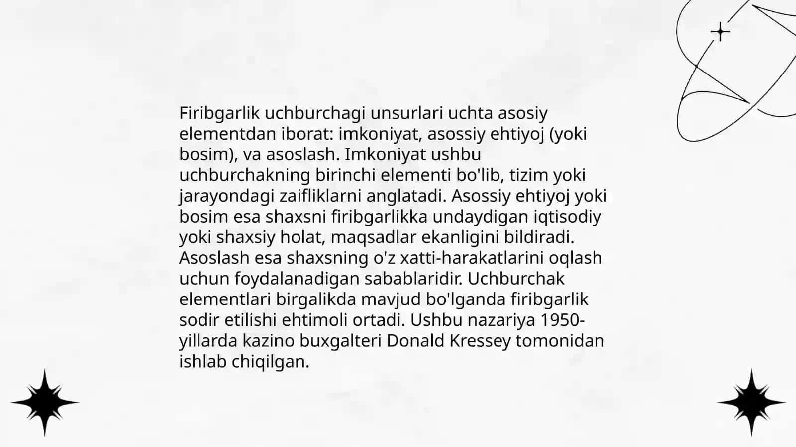 Firibgarlik uchburchagi asoslari 4
