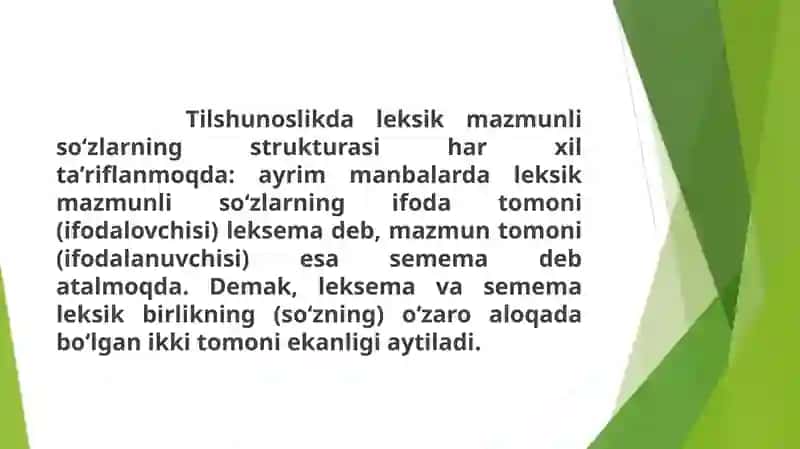 Leksema va soz munosabati 4