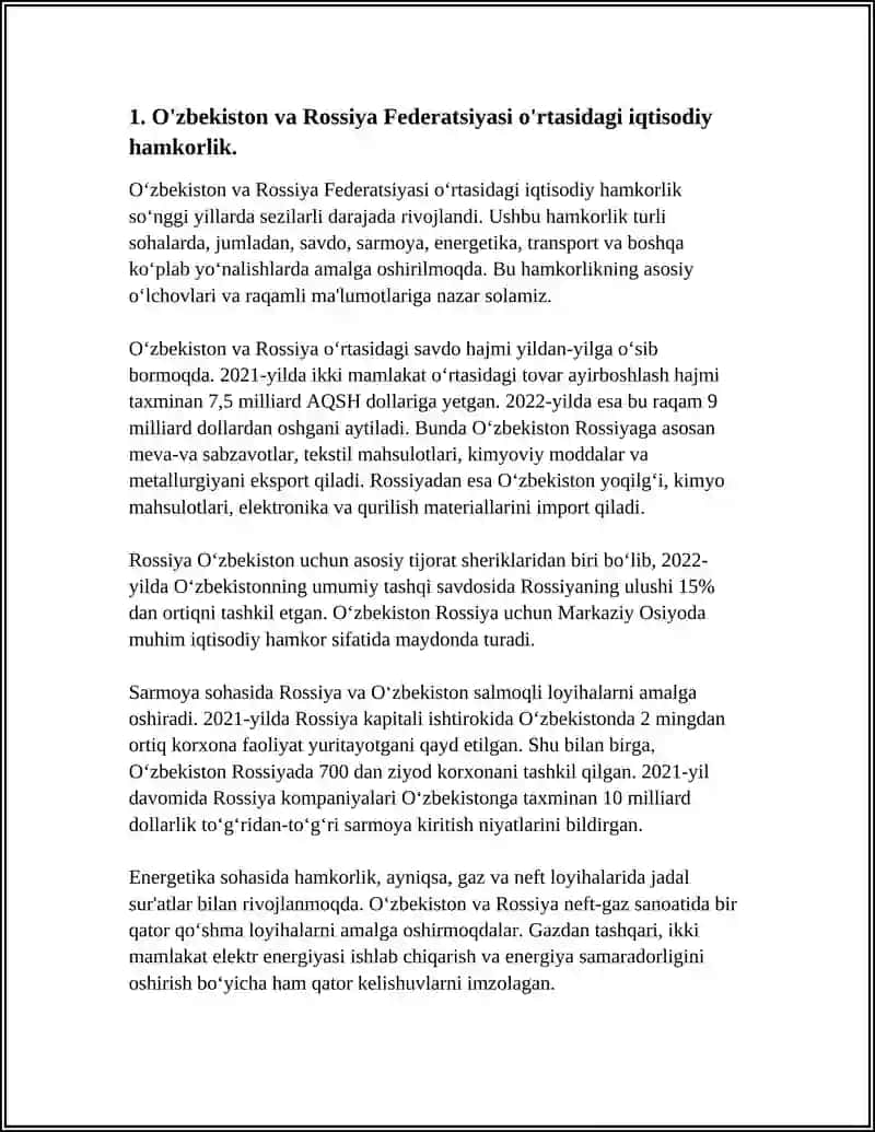 O'ZBEKISTONNING XORIJIY MAMLAKATLAR BILAN IQTISODIY-SIYOSIY ALOQALARINI YO'LGA QO'YISHI 4