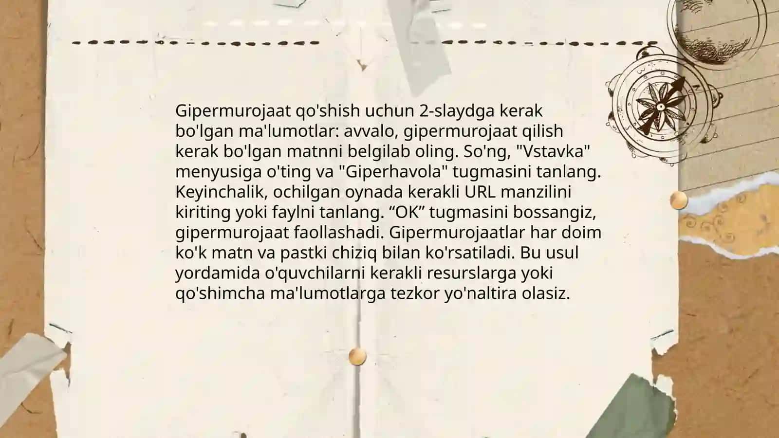 PowerPointda gipermurojaatlar yaratish 4