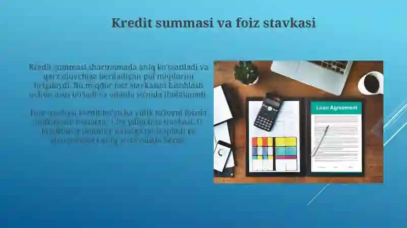 Qarz shartnomasi hamda kredit shartnomasi 4