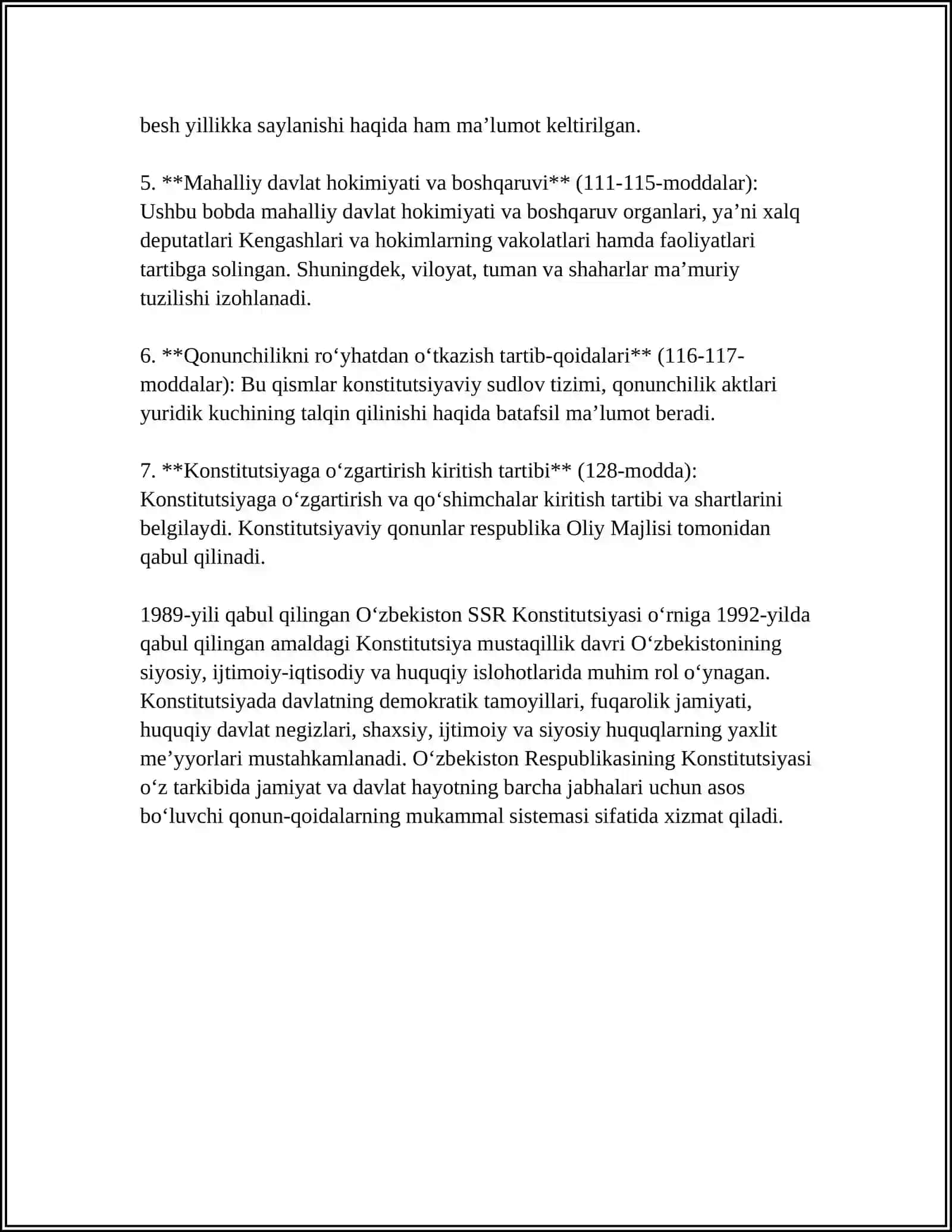 O‘ZBEKISTON RESPUBLIKASI 4