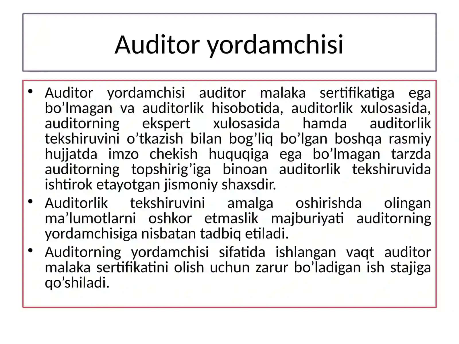 Auditning mohiyati, zarurati va ahmiyati 4