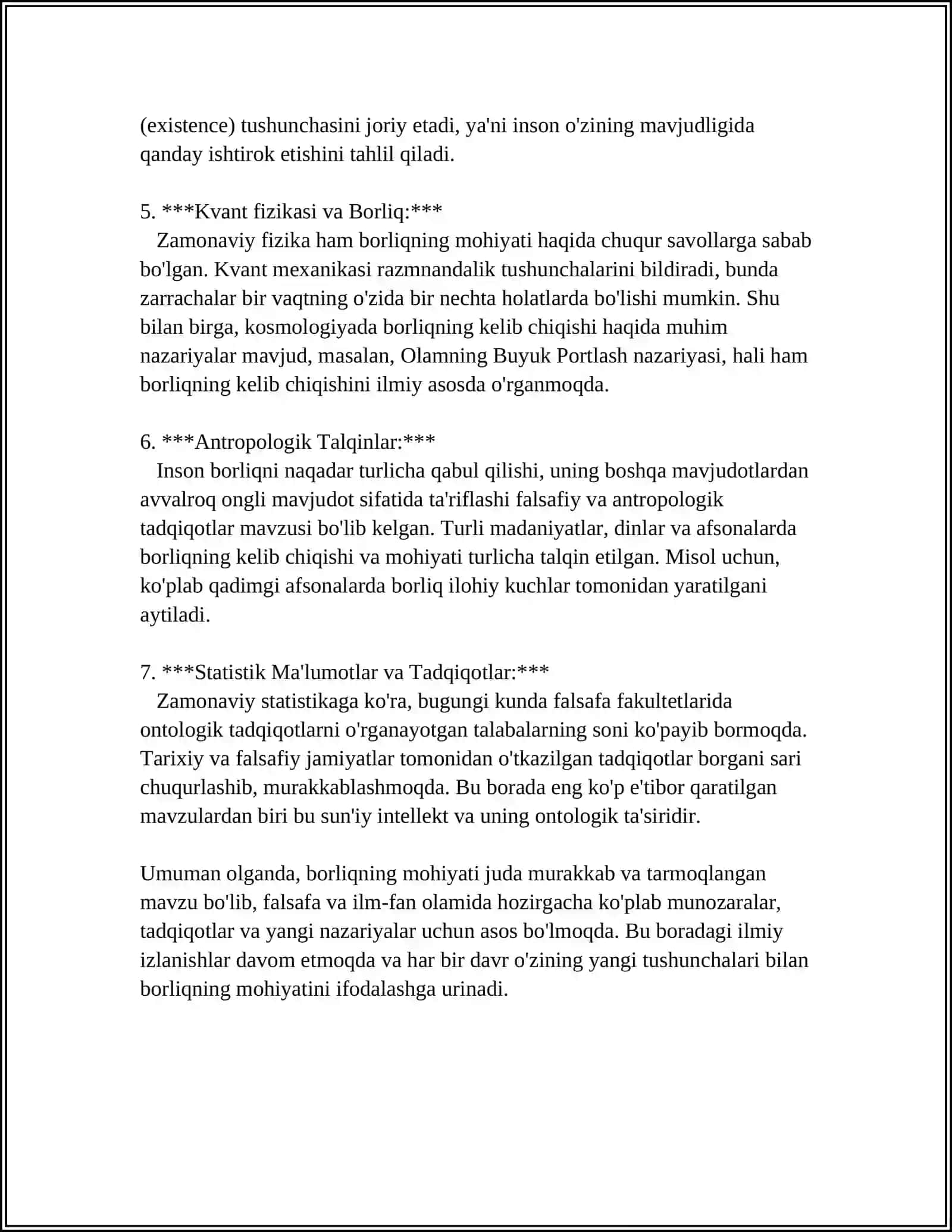 BORLIQ VA YOQLIK 4