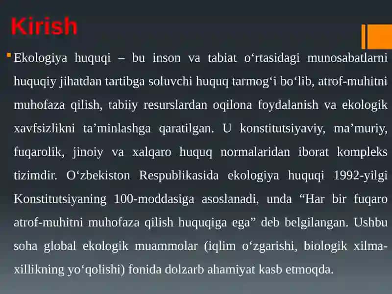 Ekologiya Huquqining Tushunchasi 4