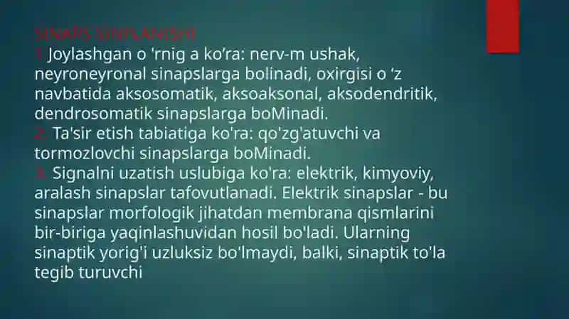 SINAPSLAR FIZIOLOGIYASI 4