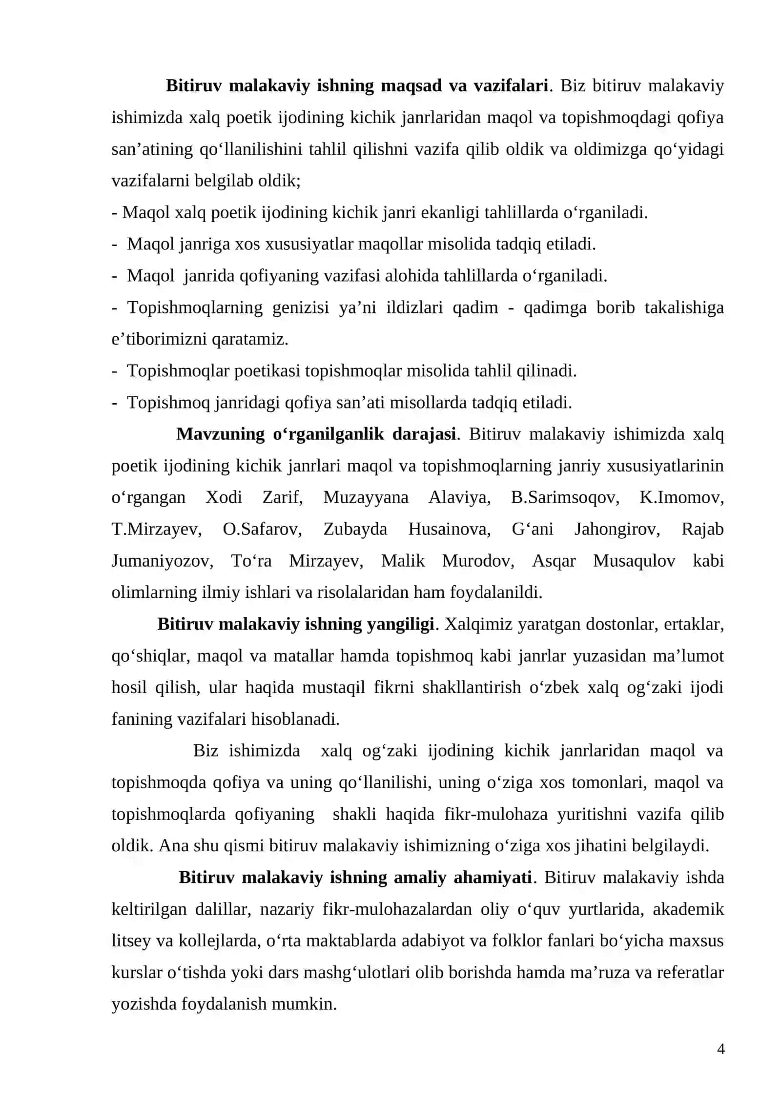 Kichik janrlarda qofiya (maqol va topishmoqlar misolida) 4