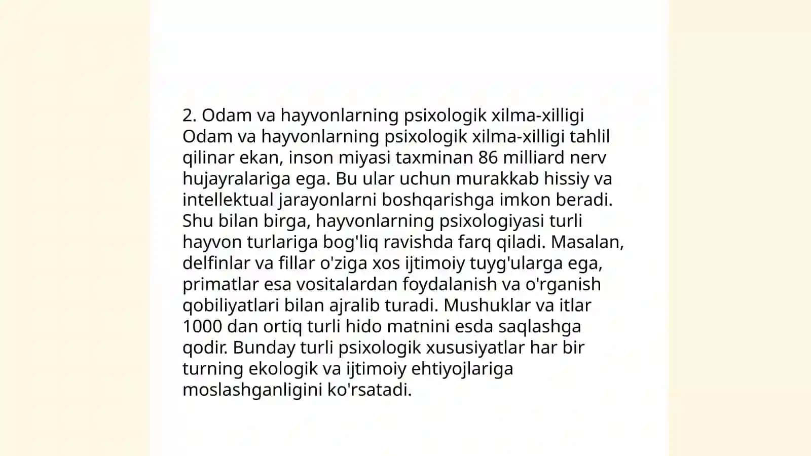 Qiyosiy psixologiya 4