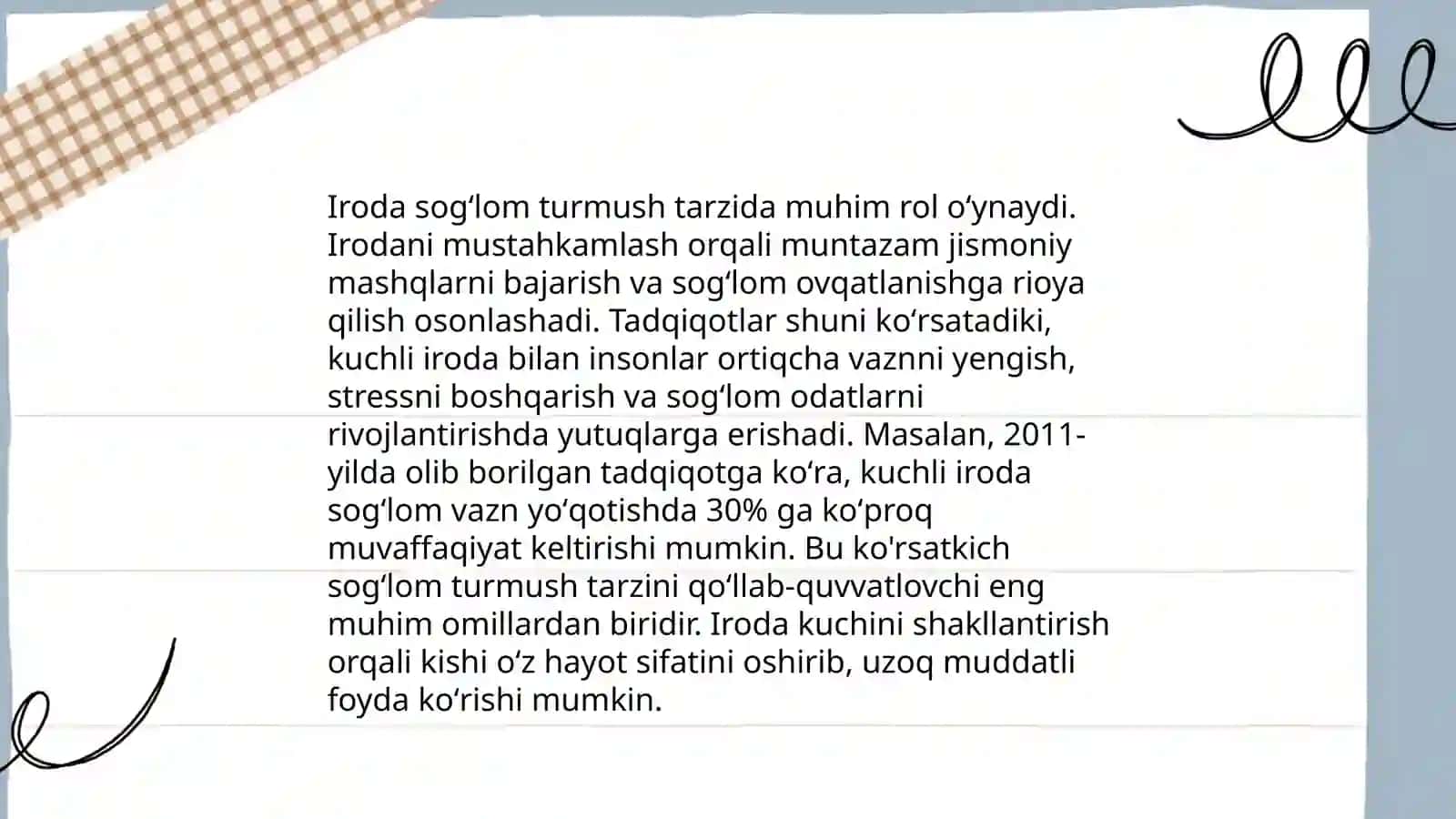 Irodaning sogʻliq uchun ahamiyati 4