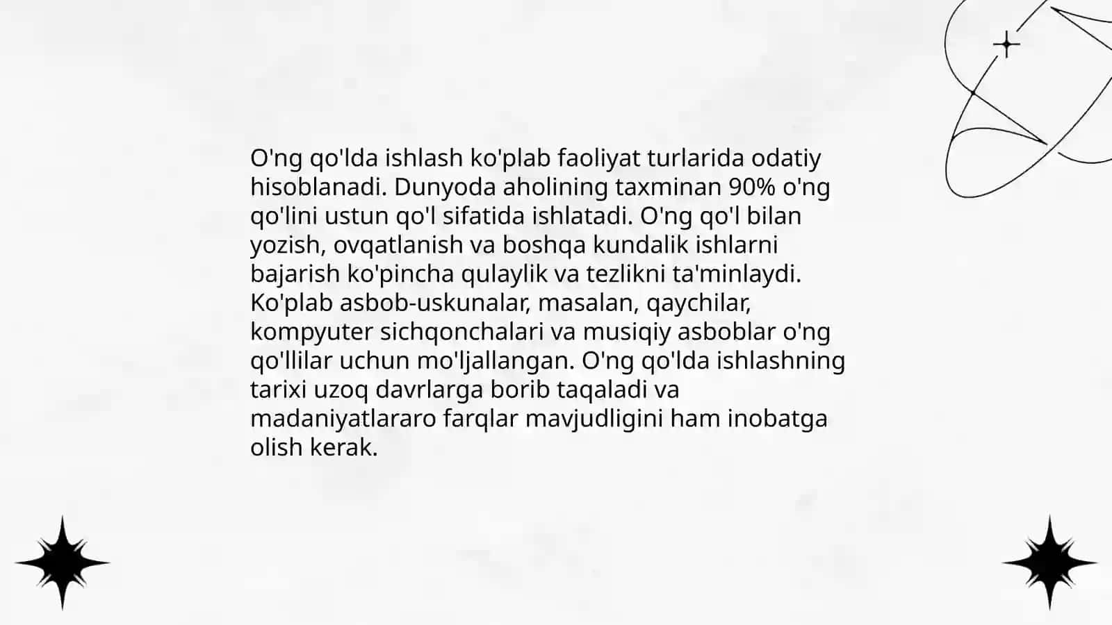 O'ng va chap qo'llilik 4