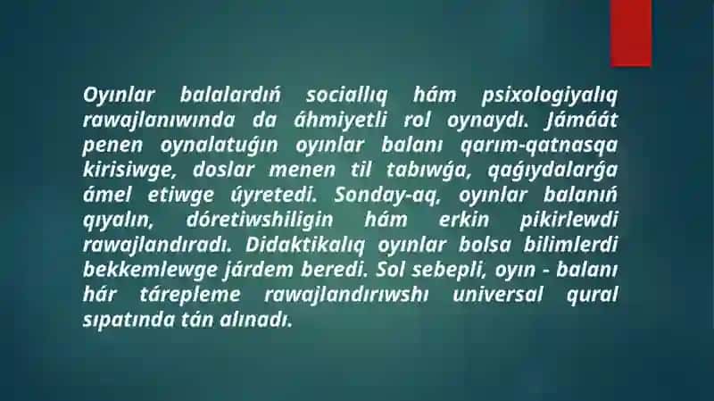 Oyınnıń kelip shıǵıw tariyxı 4